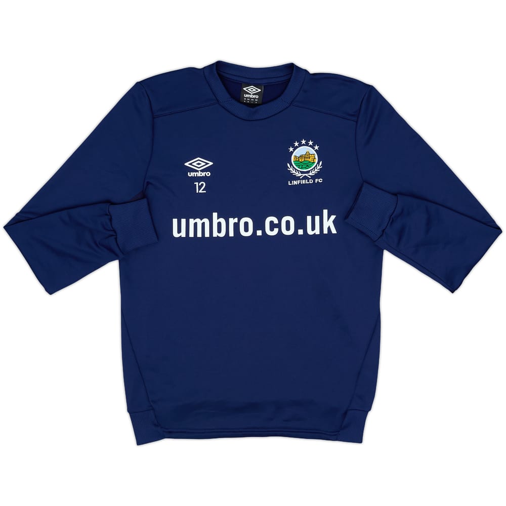 2019-20 Linfield Player Issue Umbro Sweat Top #12 - 8/10 - (M)