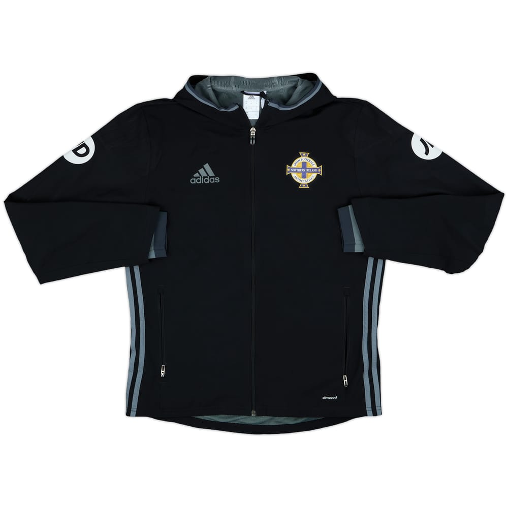 2016-17 Northern Ireland adidas Hooded Track Jacket - 8/10 - (M)