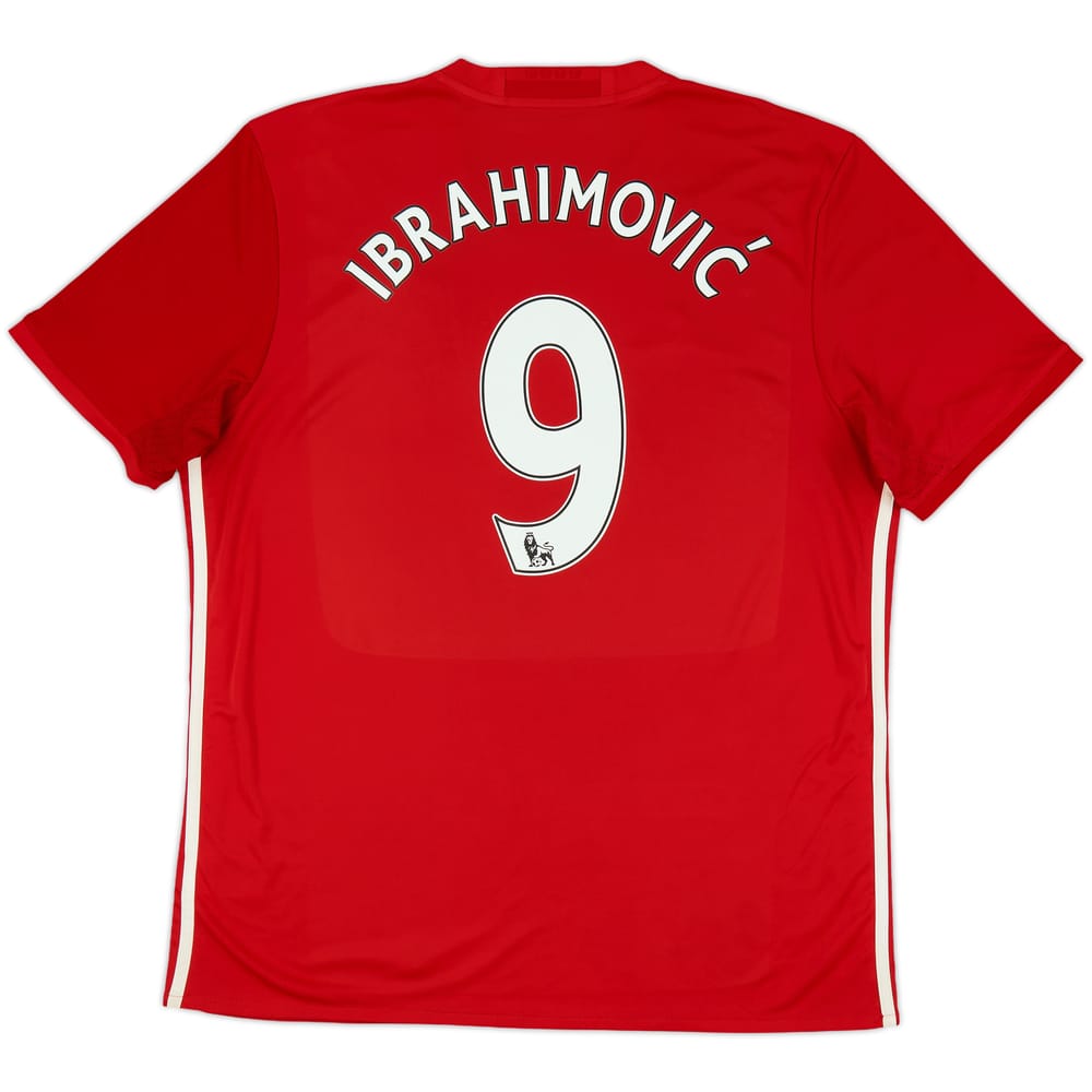 2016-17 Manchester United Home Shirt Ibrahimovic #9 - 7/10 - (XL)