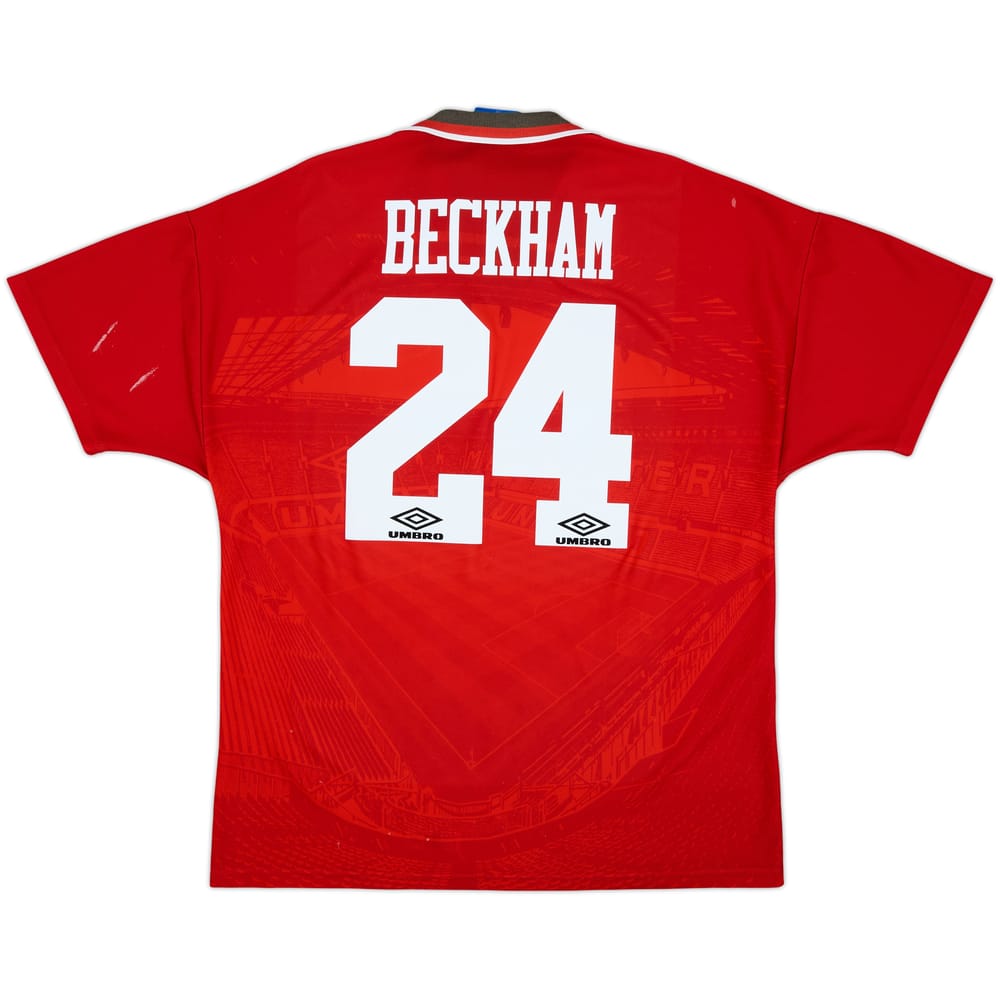 1994-96 Manchester United Home Shirt Beckham #24 - 6/10 - (XL)