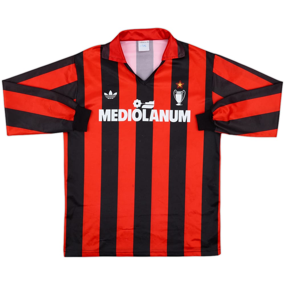 1990-91 AC Milan Basic Home L/S Shirt - 8/10 - (L)