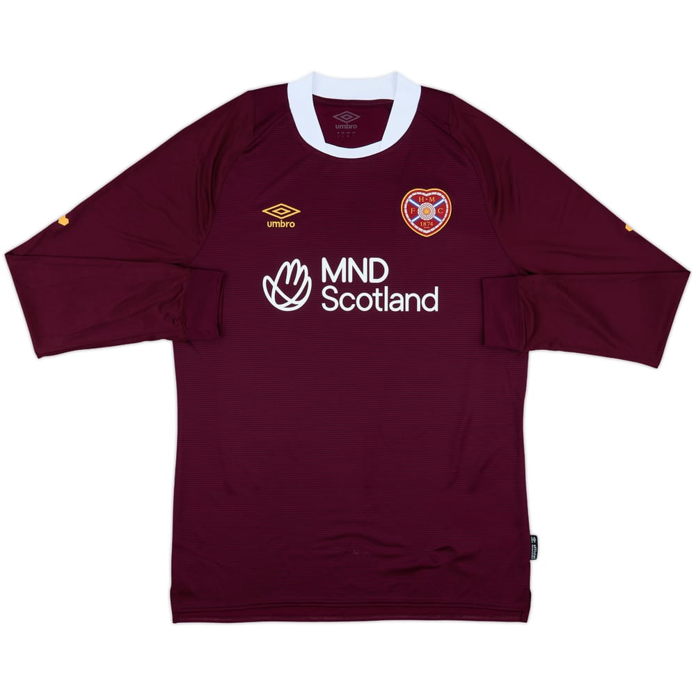 2022-23 Hearts Home L/S Shirt - 9/10 - (L)