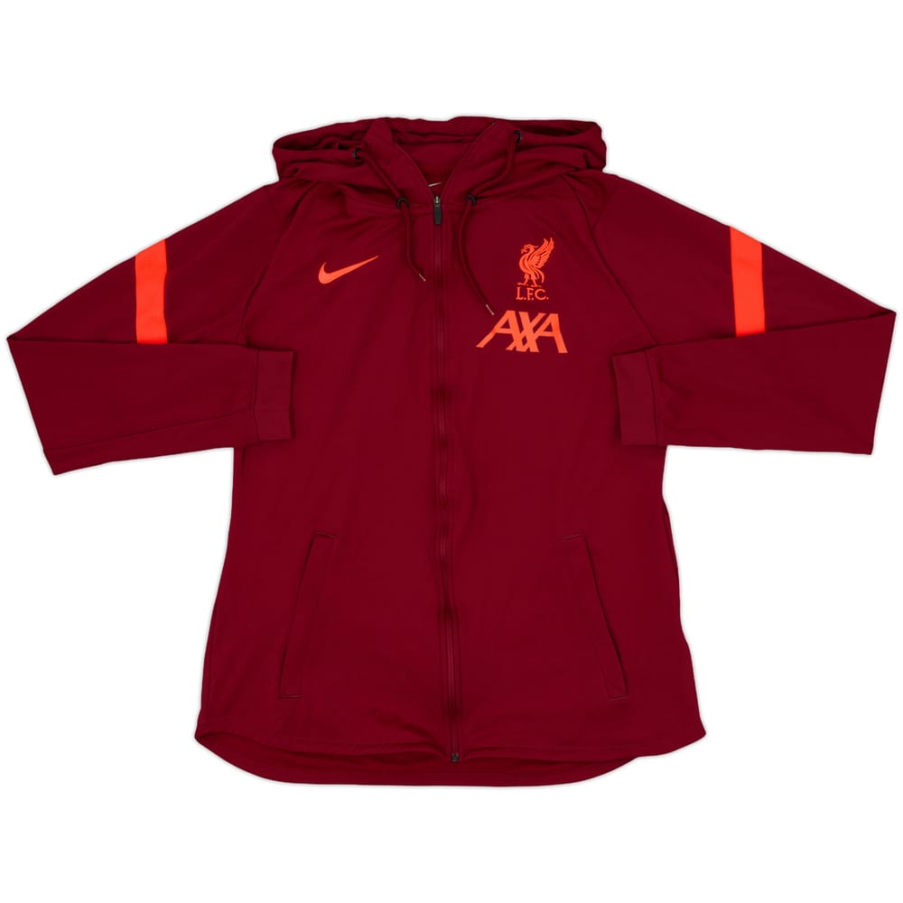 2021-22 Liverpool Nike Zipped Hooded Sweat Top - 9/10 - (M)