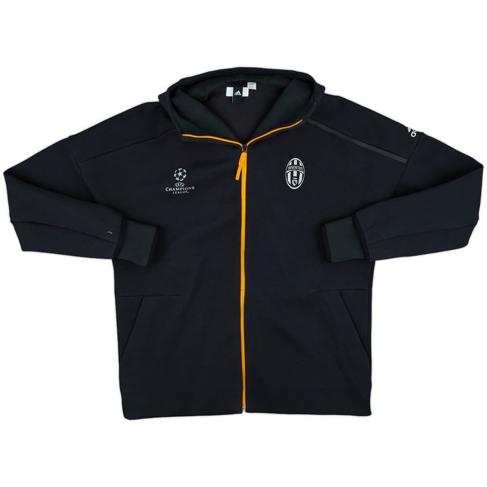 2016-17 Juventus adidas CL 1/4 Zip Hooded Drill Top - 8/10 - (XL)