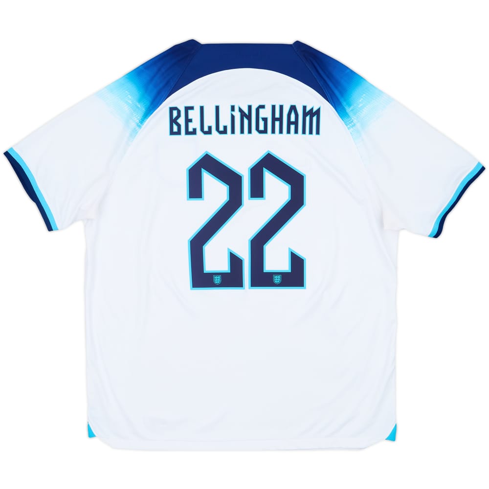 2022-23 England Home Shirt Bellingham #22 - 8/10 - (XL)