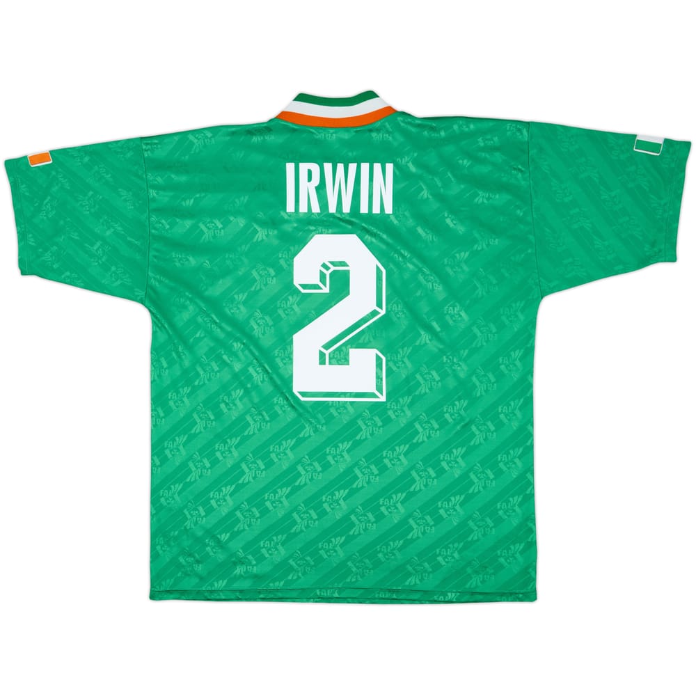 1994 Ireland Home Shirt Irwin #2 - 7/10 - (L)