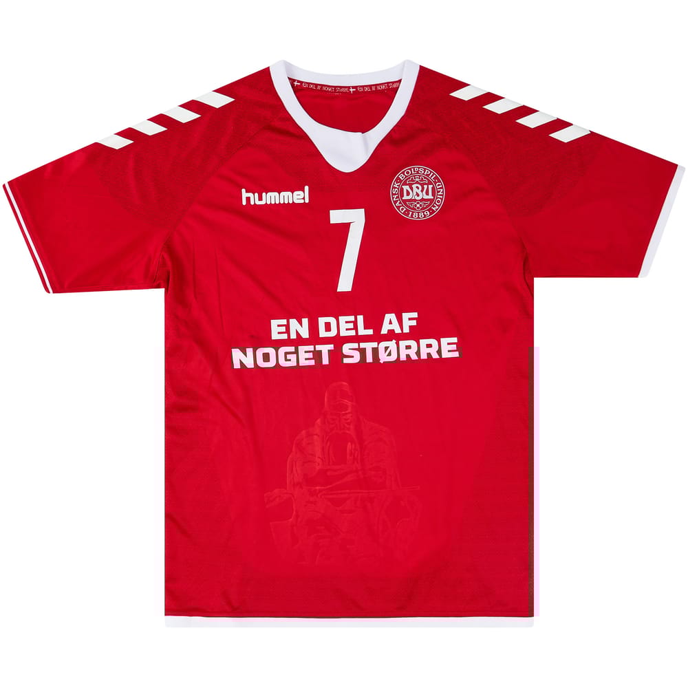 2016-17 Denmark Match Issue Home Shirt #7