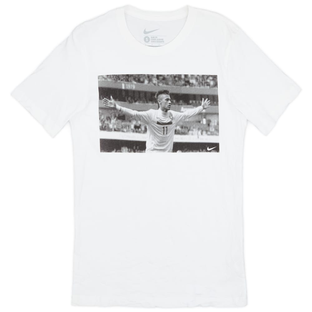 2013-14 Brazil Neymar Nike Cotton Tee - 7/10 - (S)