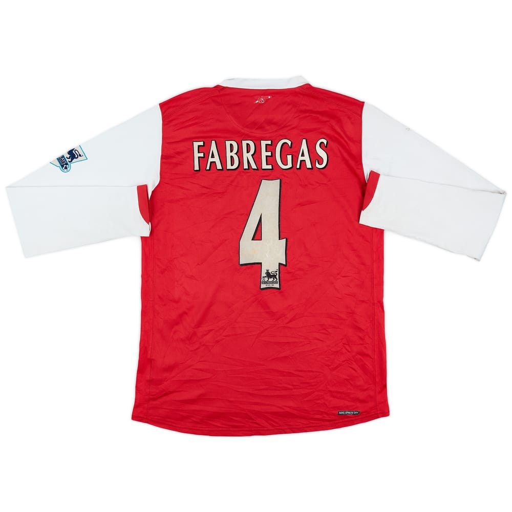 2006-08 Arsenal Home L/S Shirt Fabregas #4 - 5/10 - (S)