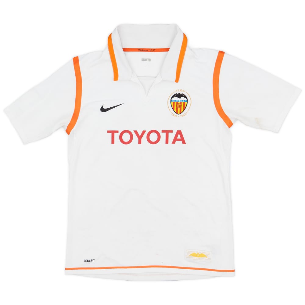 2007-08 Valencia Home Shirt - 4/10 - (XL.Boys)