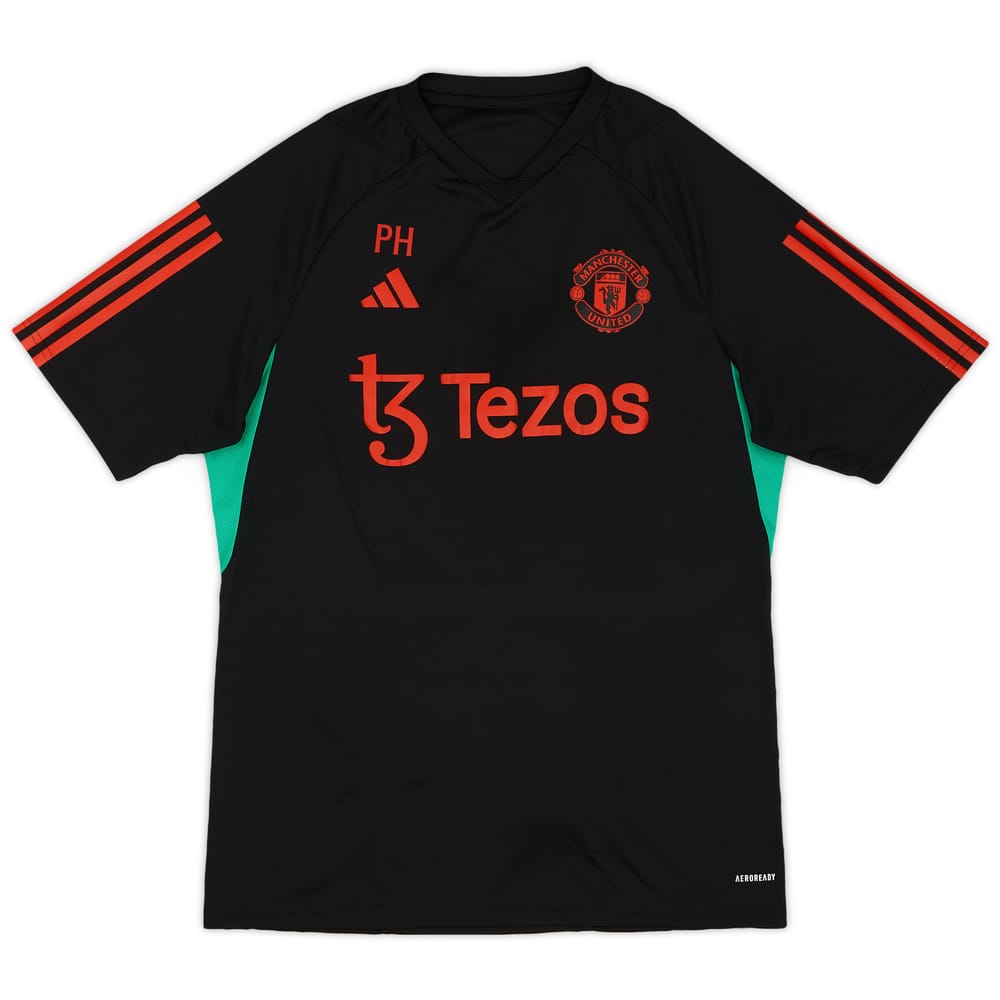 2023-24 Manchester United Staff Issue adidas Training Shirt 'PH' - 7/10 - (L)