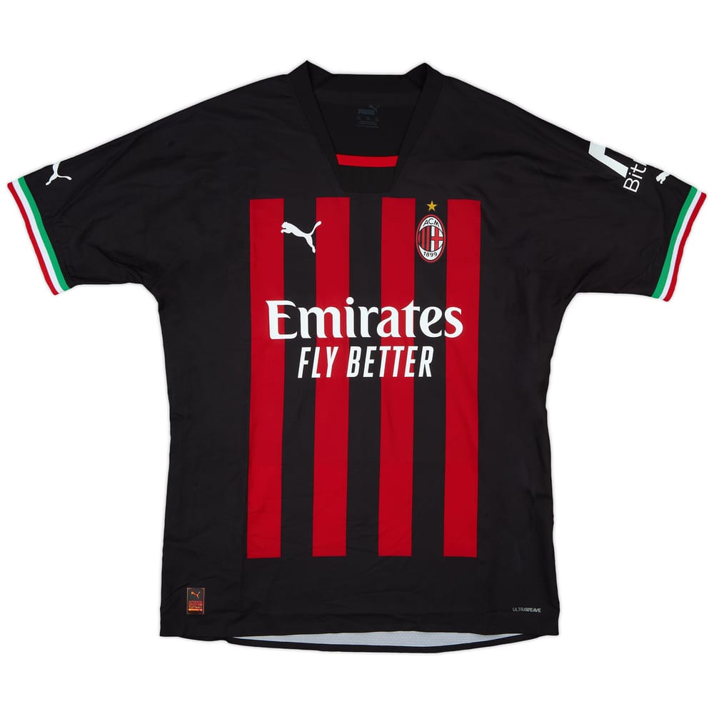 2022-23 AC Milan Authentic Home Shirt Ibrahimovic #11 - 10/10 - (XXL)