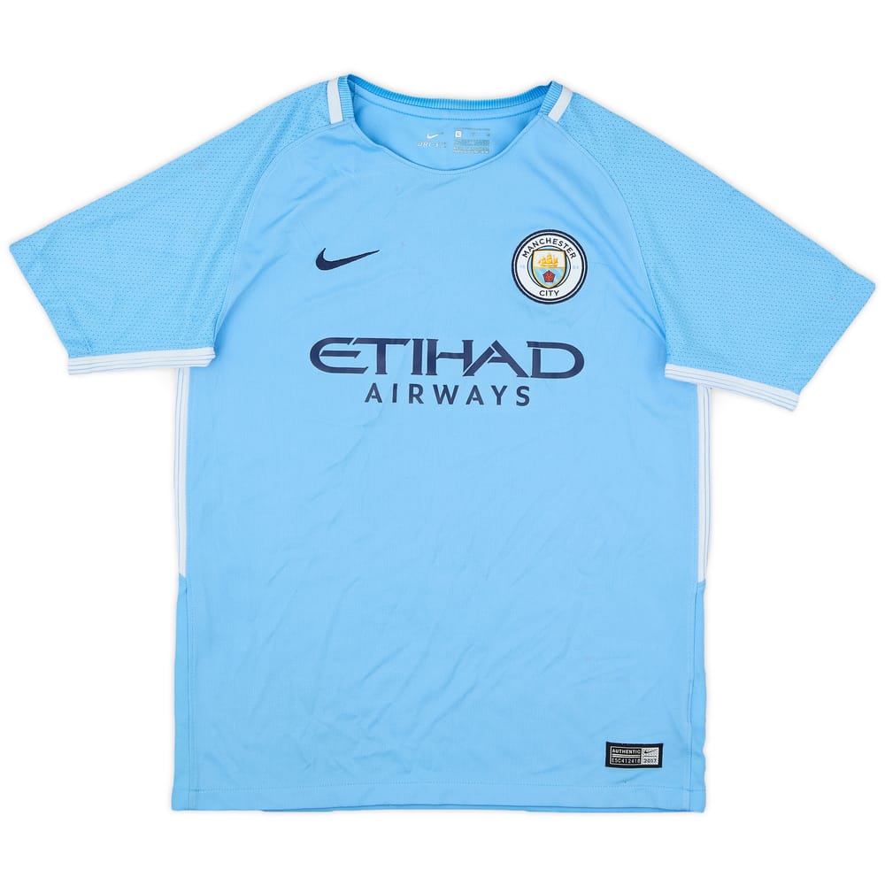 2017-18 Manchester City Home Shirt - 5/10 - (L.Boys)