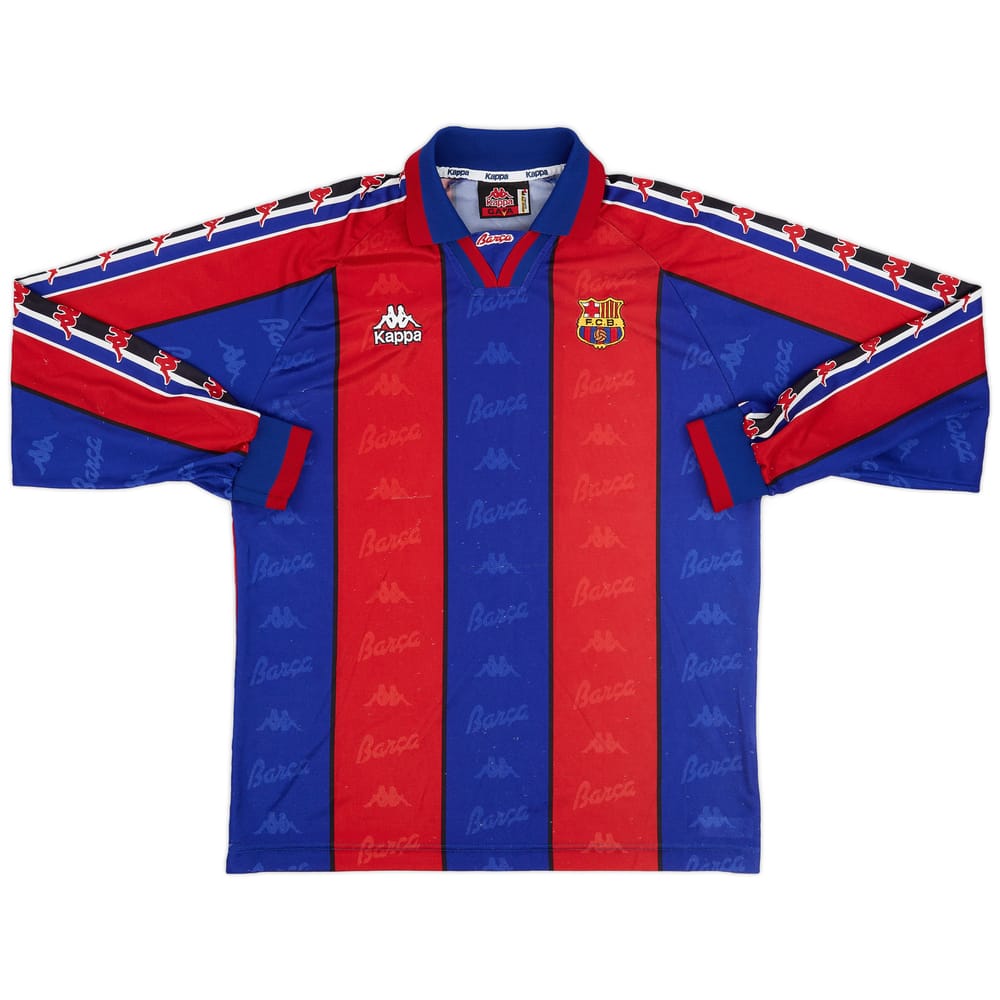 1995-97 Barcelona Home L/S Shirt - 7/10 - (L)
