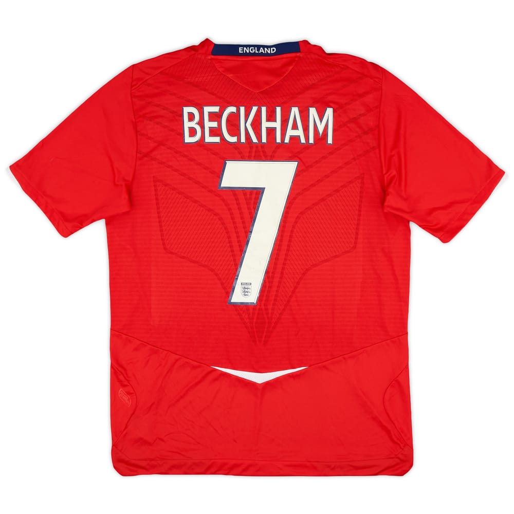 2008-10 England 'France v England 100th Cap' Away Shirt Beckham #7 (L)