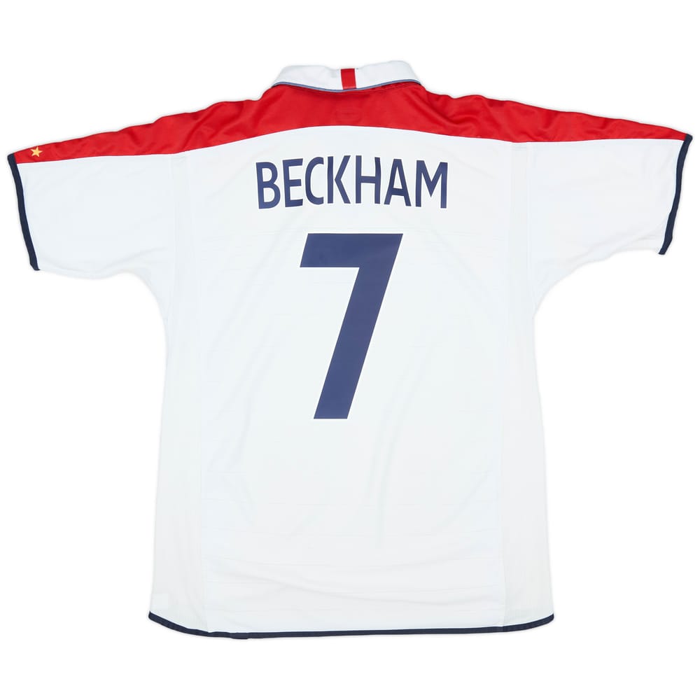 2003-05 England Home Shirt Beckham #7 - 6/10 - (L)