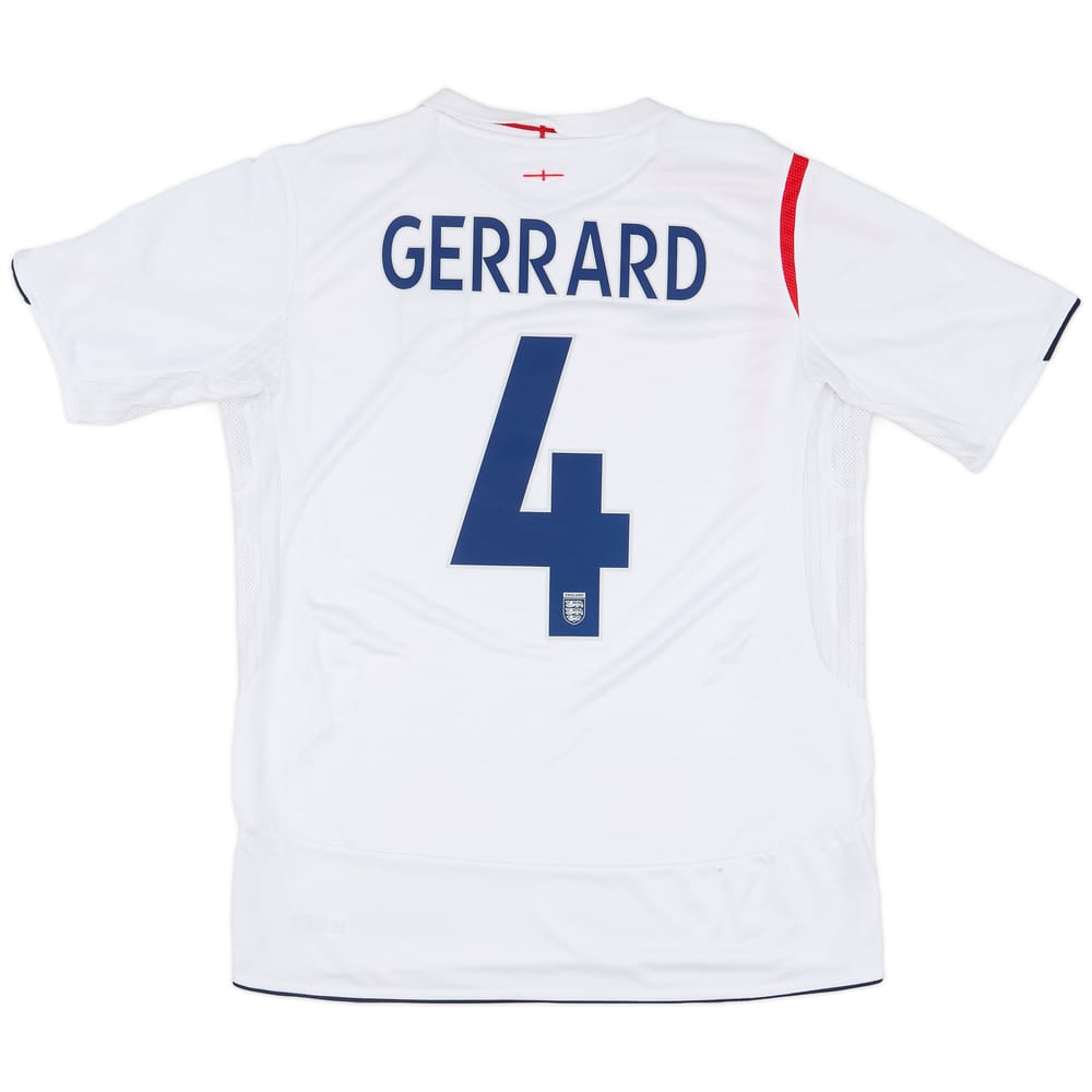 2005-07 England Home Shirt Gerrard #4 - 8/10 - (L)