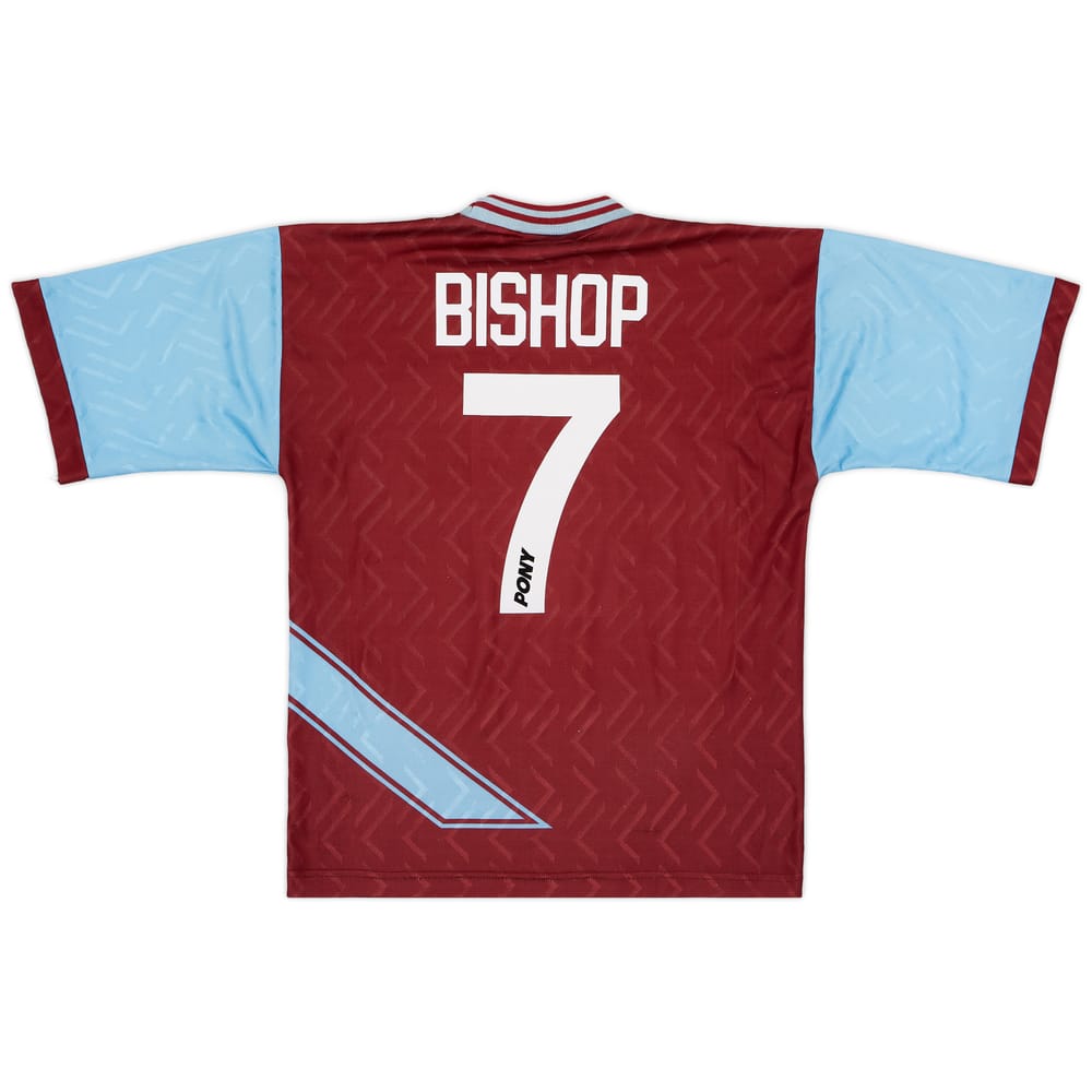 1993-95 West Ham Home Shirt Bishop #7 - 6/10 - (M)