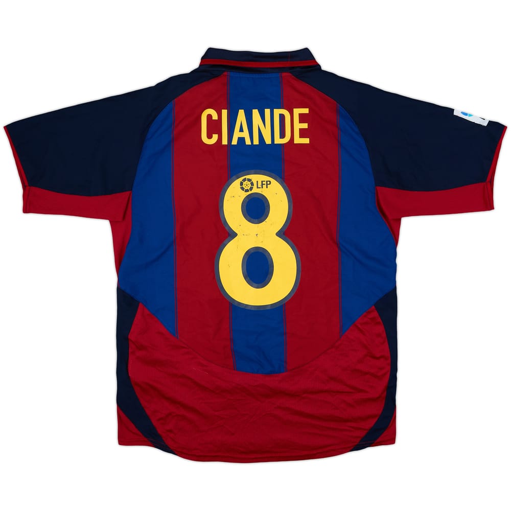 2003-04 Barcelona Home Shirt Ciande #8 - 7/10 - (M)