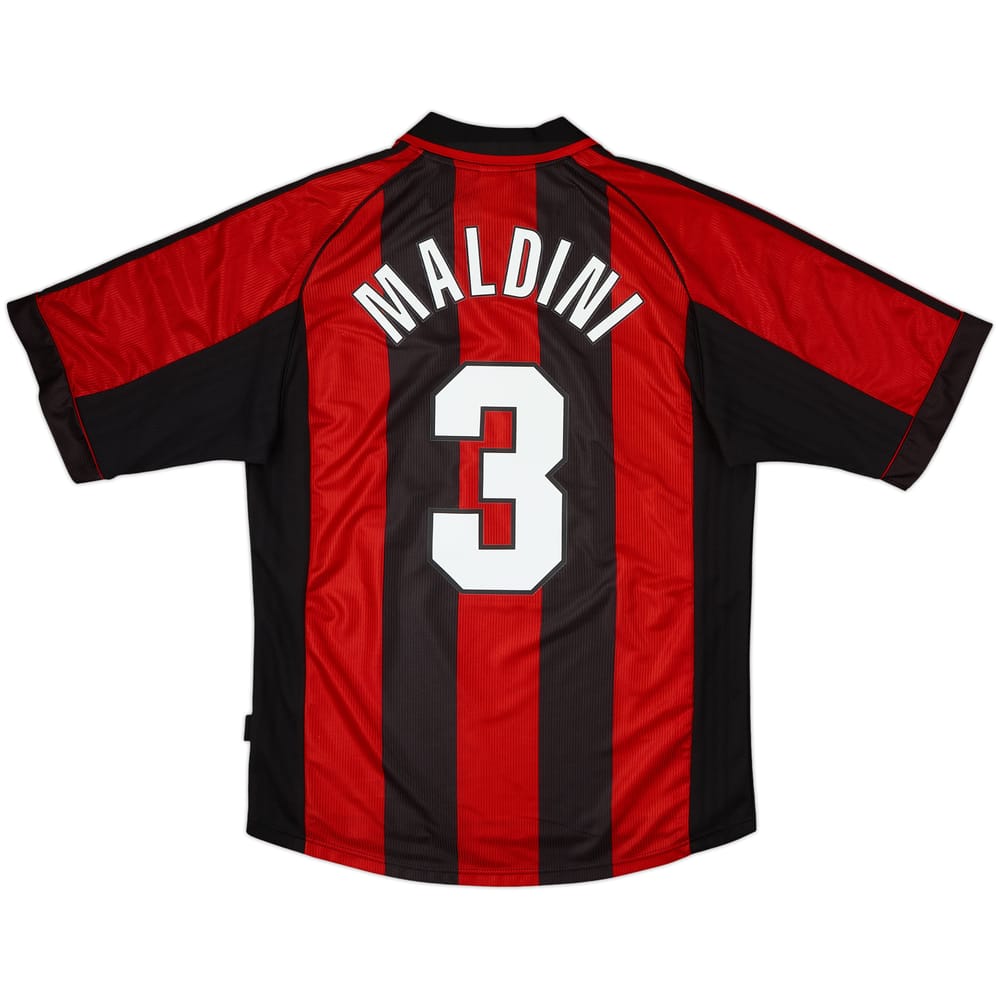 1998-00 AC Milan Titular Camiseta Maldini #3 - 8/10 - (M)