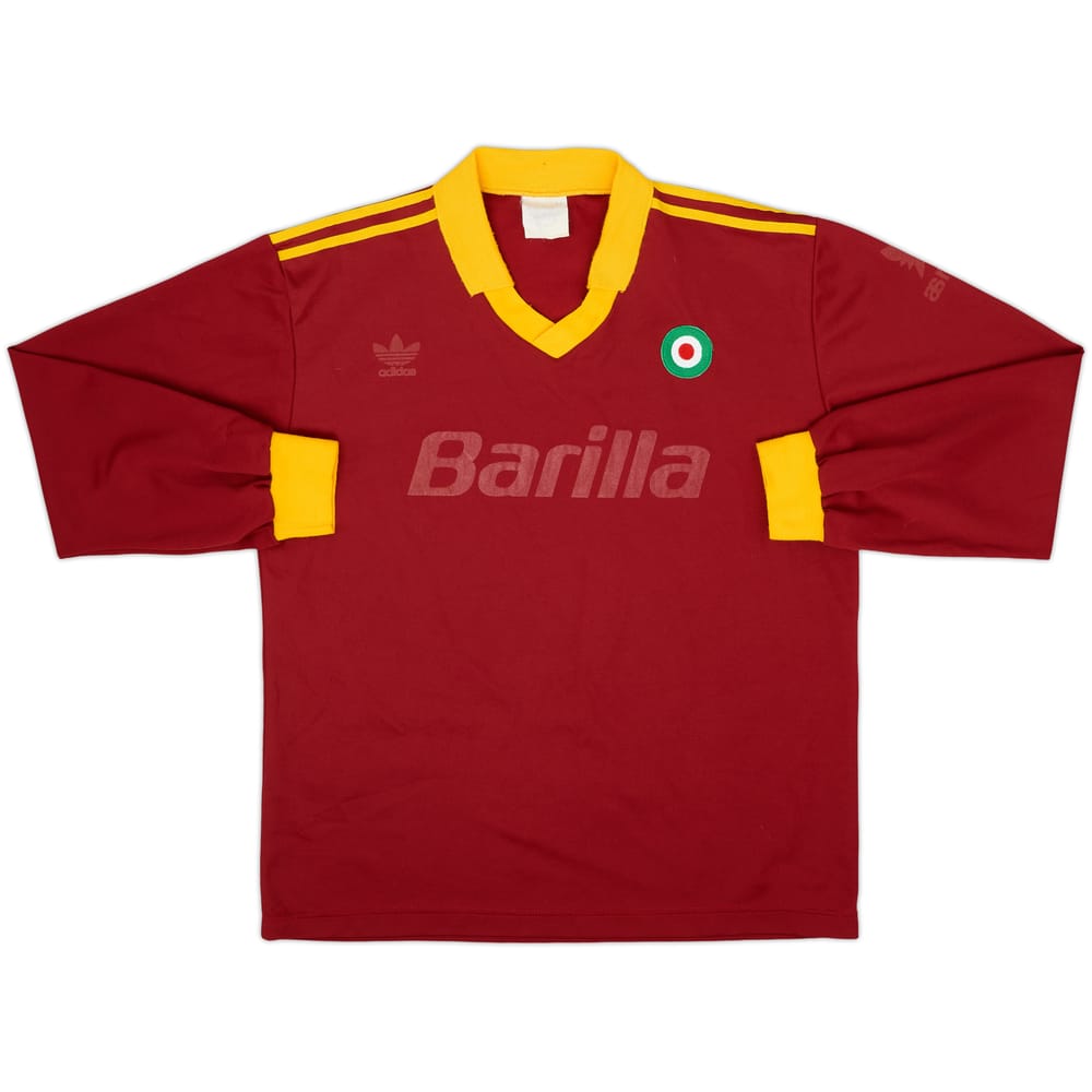 1991-92 Roma Home L/S Shirt - 4/10 - (L)