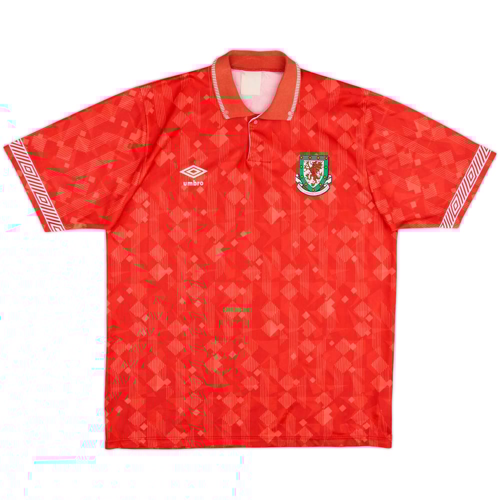 1990-92 Wales Home Shirt - 7/10 - (L)