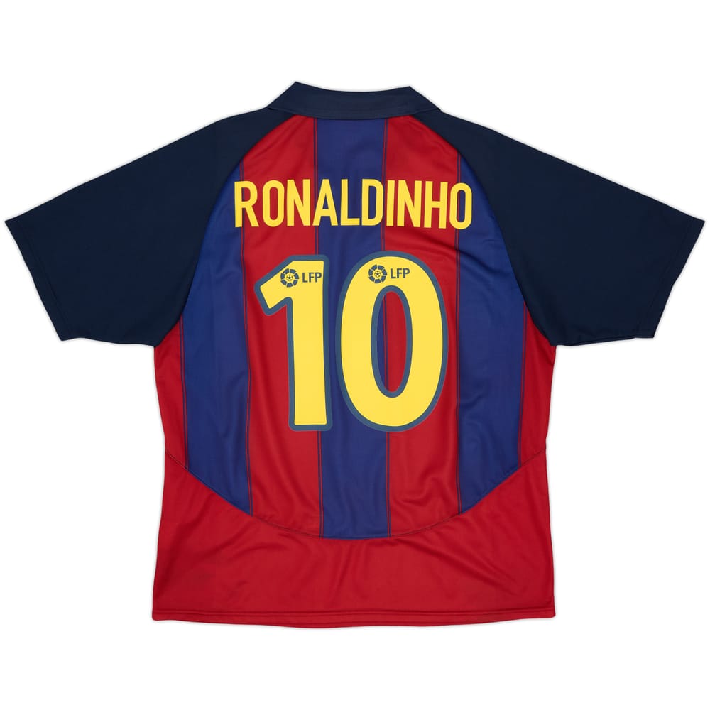 2003-04 Barcelona Basic Camiseta Local Ronaldinho #10 - 7/10 - (L)