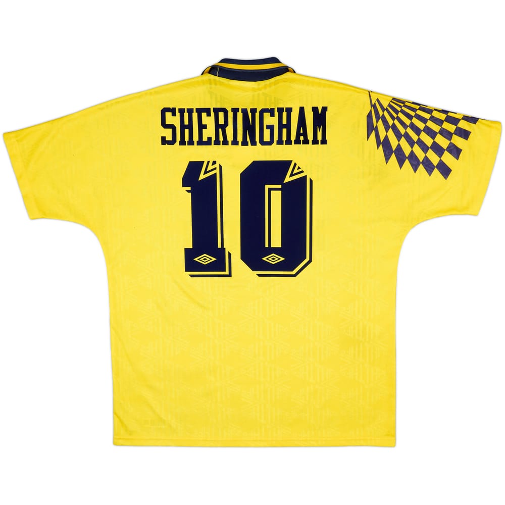 1991-95 Tottenham Away Shirt Sheringham #10 - 8/10 - (XXL)