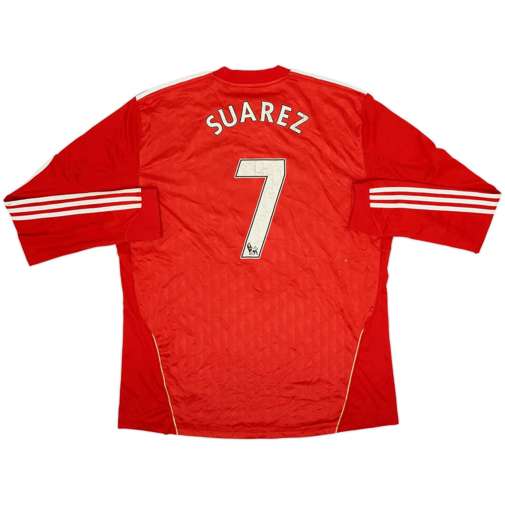 2010-12 Liverpool Home L/S Shirt Suarez #7 - 4/10 - (XL)