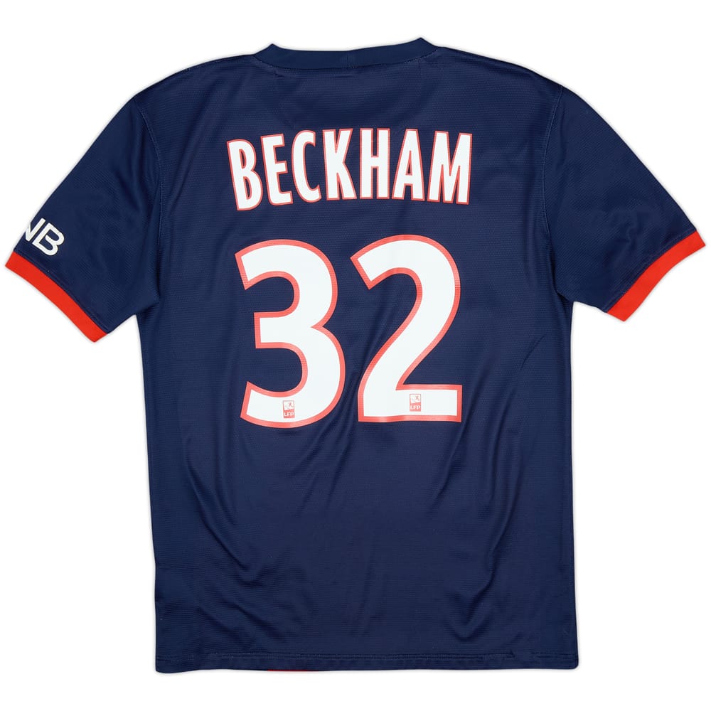 2013-14 Paris Saint-Germain Home Shirt Beckham #32 - 6/10 - (S)