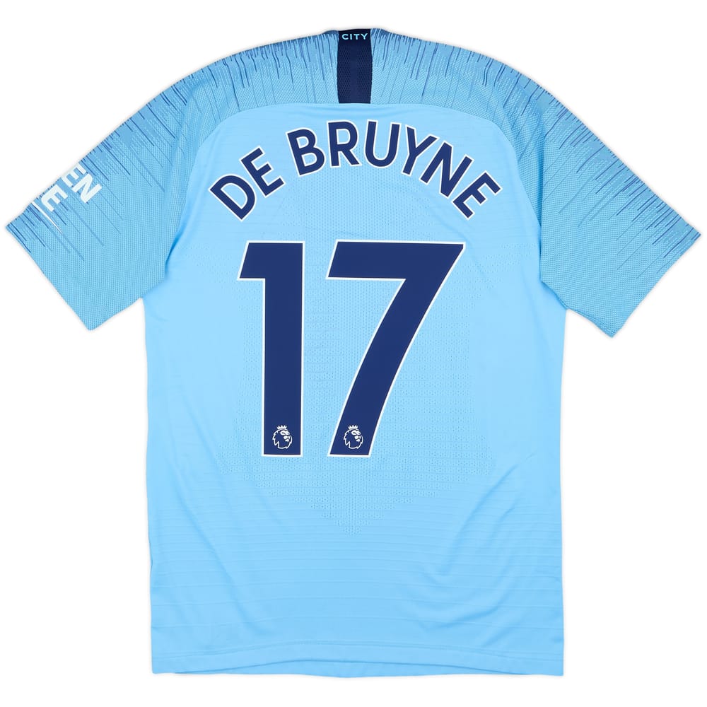 2018-19 Manchester City Authentic Home Shirt De Bruyne #17 - 4/10 - (S)