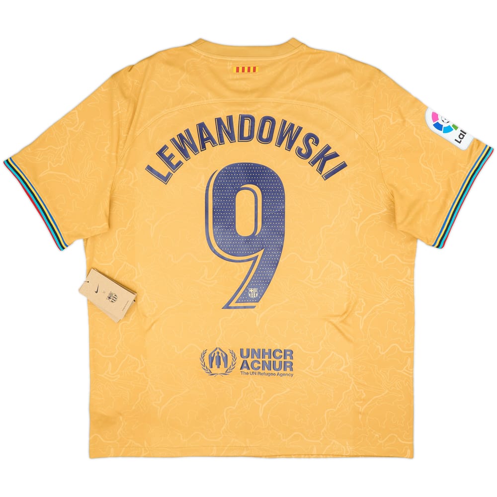 2022-23 Barcelona Away Shirt Lewandowski #9 (XL)