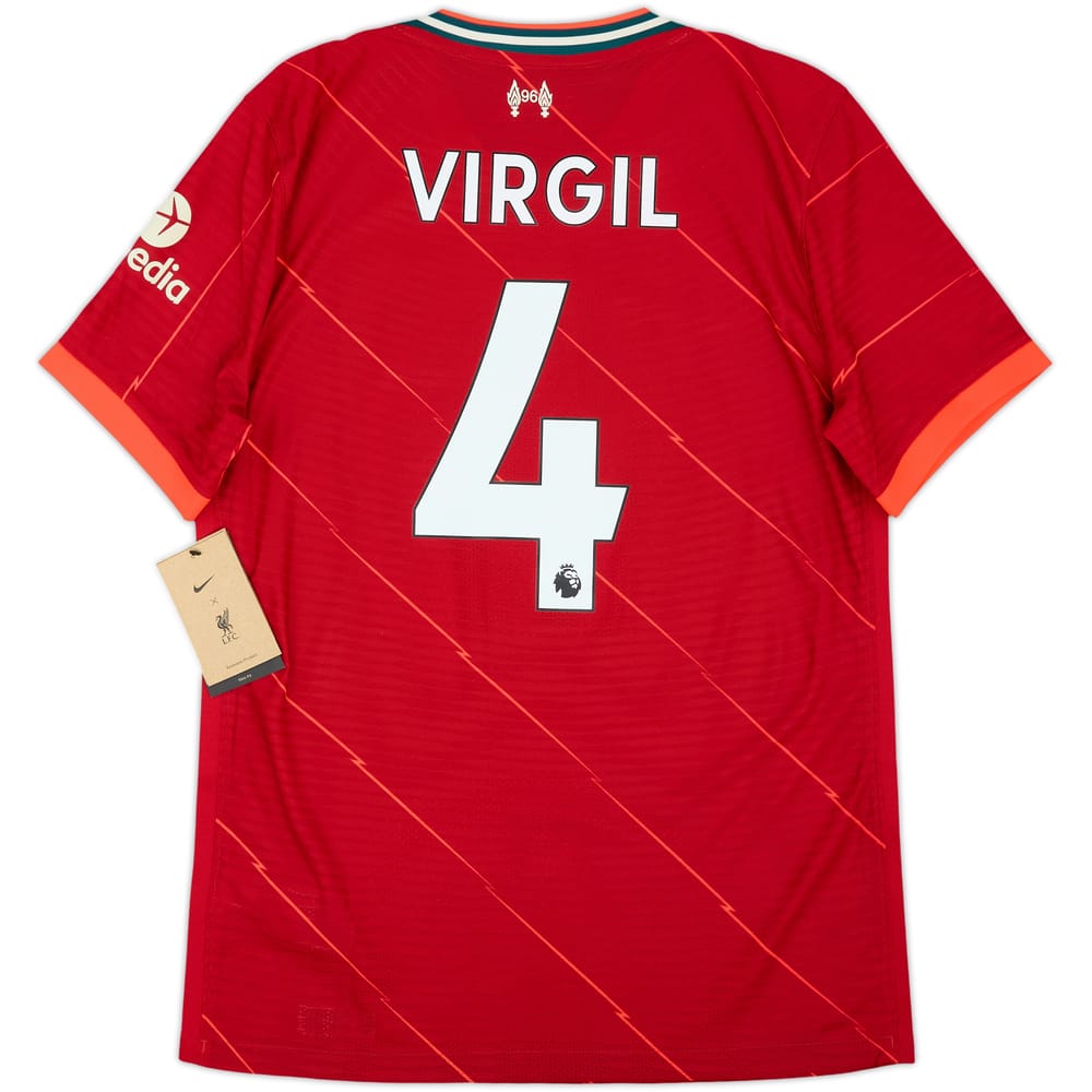 2021-22 Liverpool Authentic Home Shirt Virgil #4 (M)