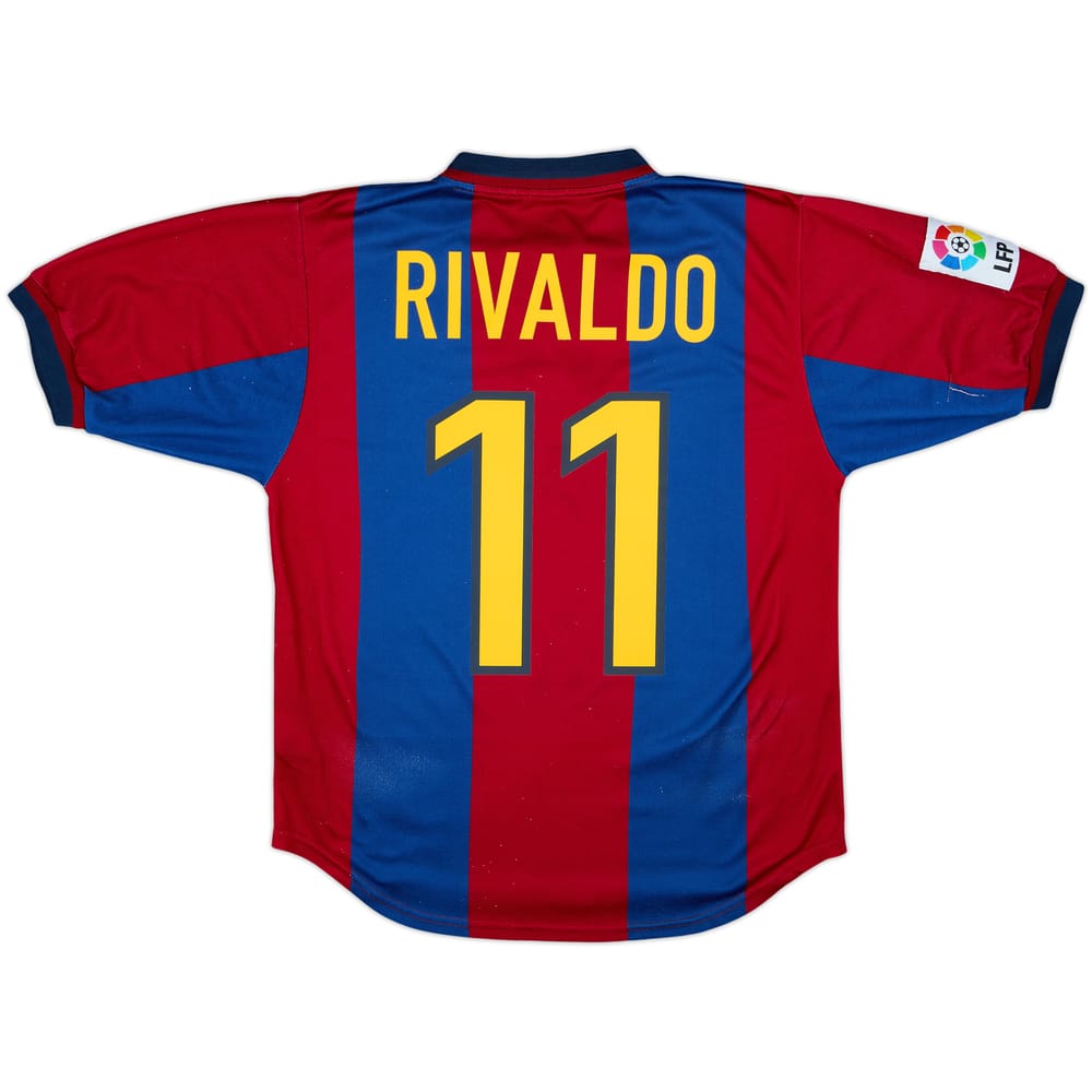 1998-00 Barcelona Camiseta de local Rivaldo #11 - 8/10 - (S)