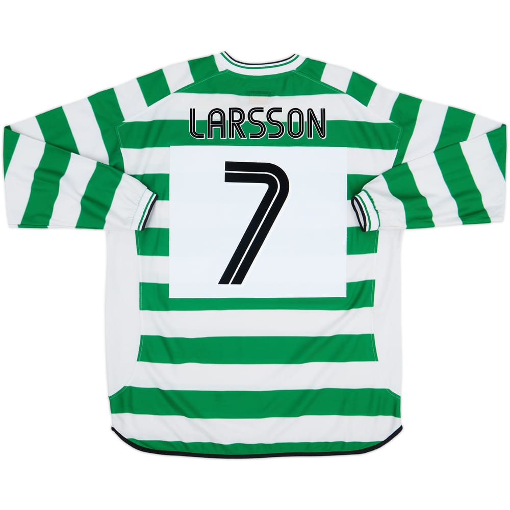 2001-03 Celtic Home L/S Shirt Larsson #7 - 6/10 - (XXL)