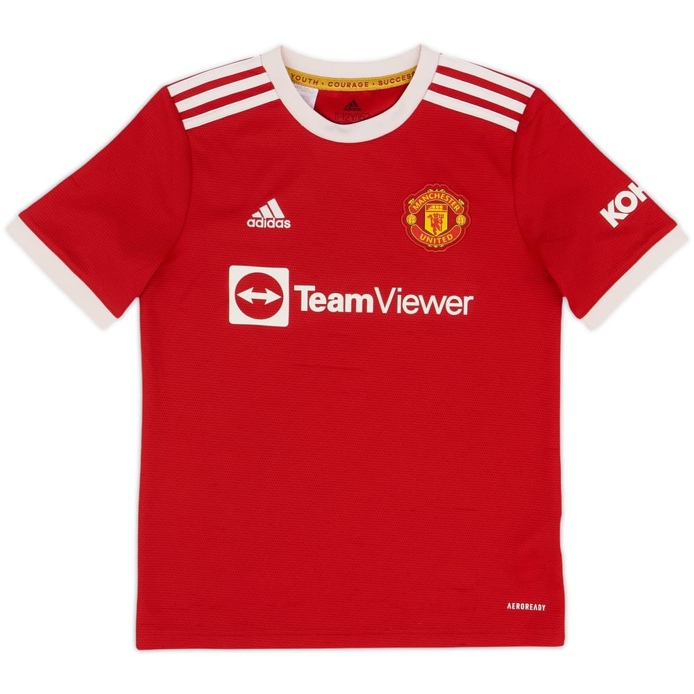 2021-22 Manchester United Home Shirt - 8/10 - (M.Boys)
