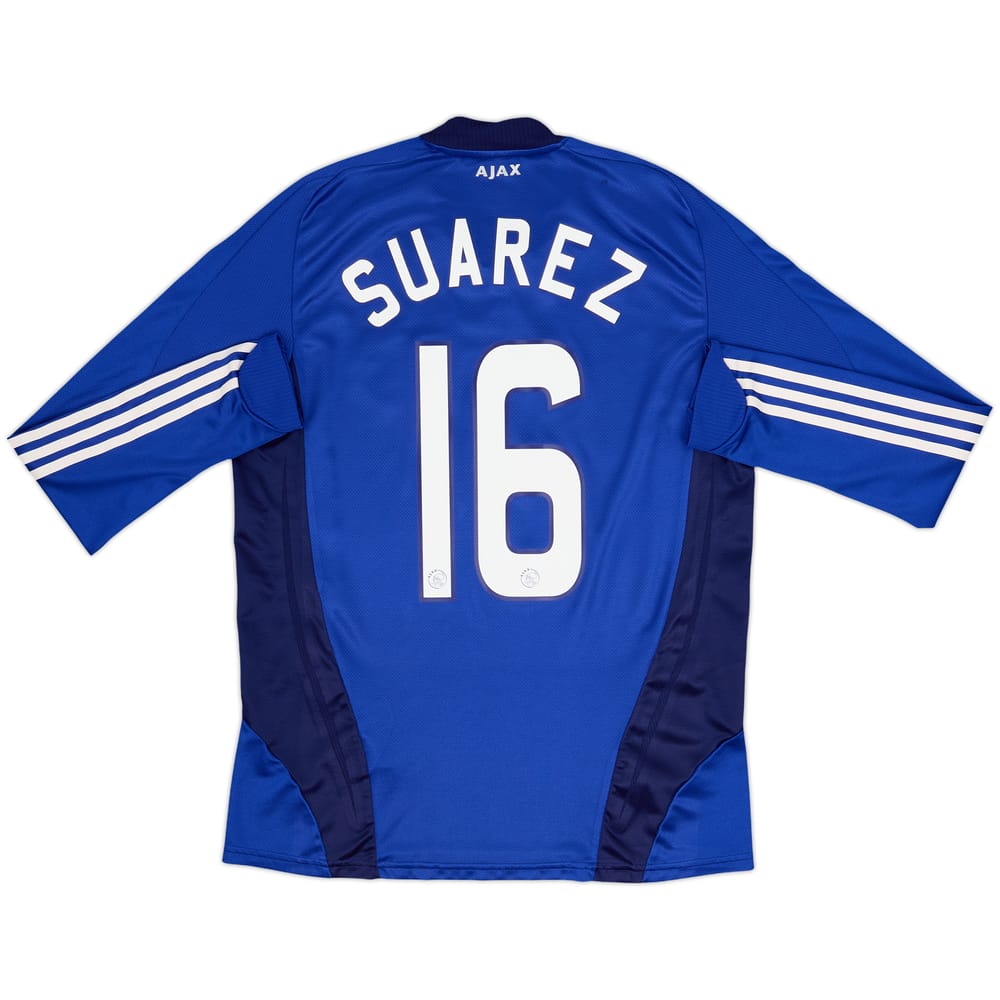 Camiseta de visitante versión jugador L/S del Ajax 2008-09 Suarez #16 - 6/10 - (M)