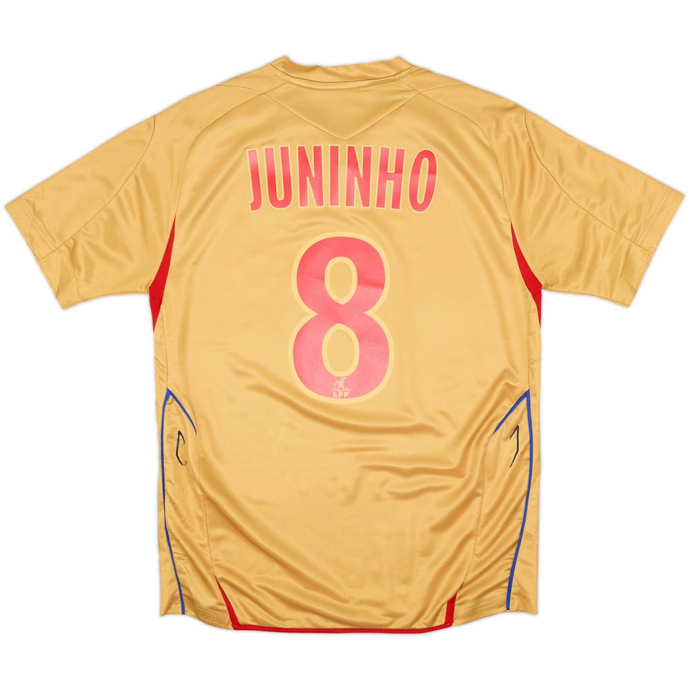 Camiseta de visitante del Lyon 2007-08 Juninho #8 - 7/10 - (Niños XL)