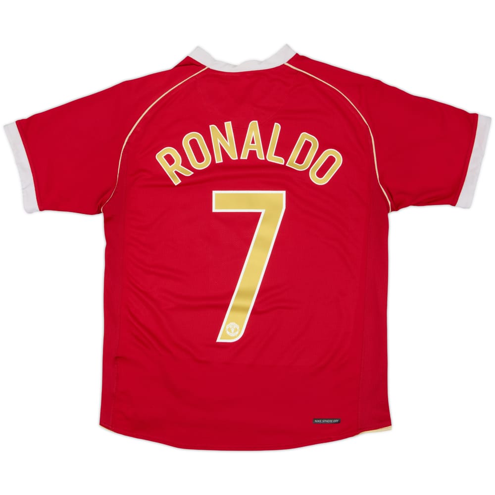 2006-07 Manchester United Home Shirt Ronaldo #7 - 6/10 - (XL.Boys)