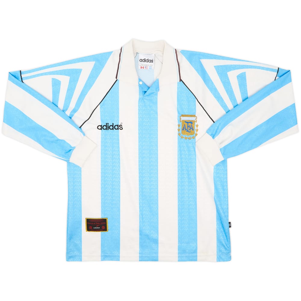 1996-98 Argentina Home L/S Shirt - 7/10 - (M)