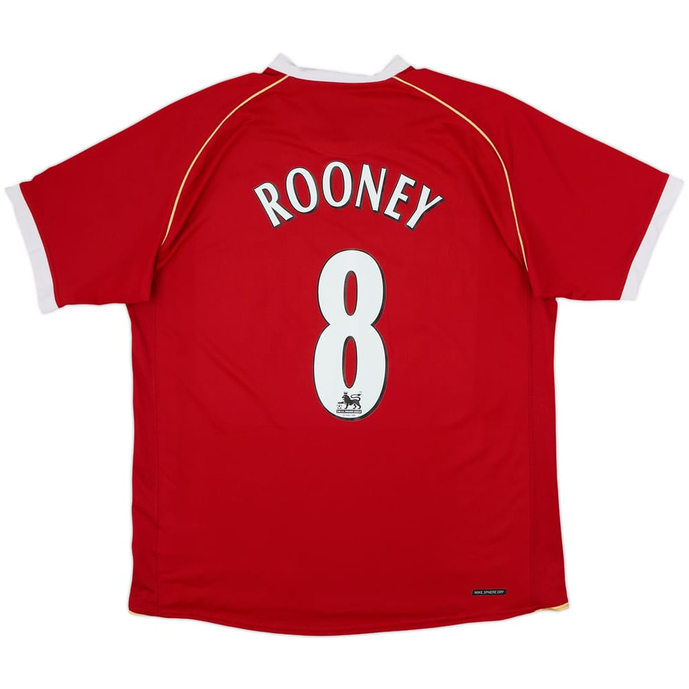 Camiseta de local del Manchester United 2006-07 Rooney #8 - 10/10 - (L)