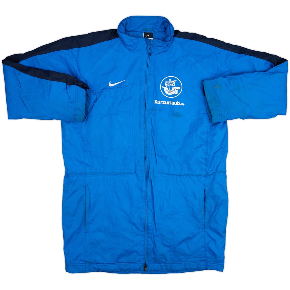 2011-12 Hansa Rostock Nike Abrigo de banquillo acolchado - 5/10 - (M)