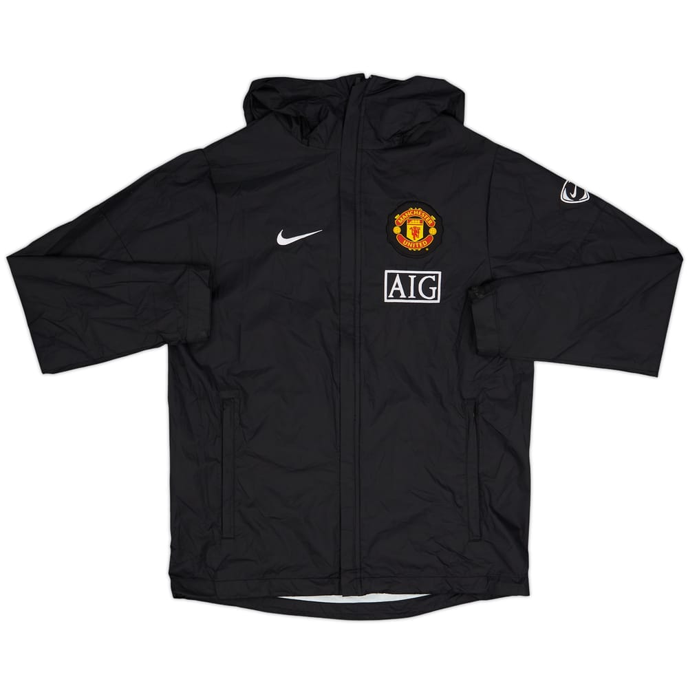 2009-10 Manchester United Nike Hooded Rain Jacket - 10/10 - (XS)
