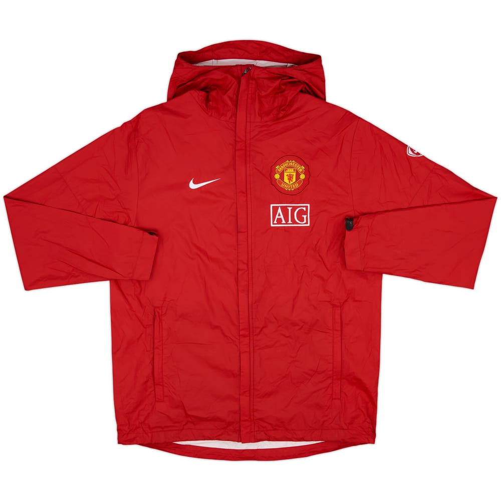 2009-10 Manchester United Nike Hooded Rain Jacket - 8/10 - (S)