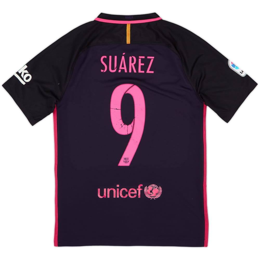 2016-17 Barcelona Away Shirt Suarez #9 - 5/10 - (S)