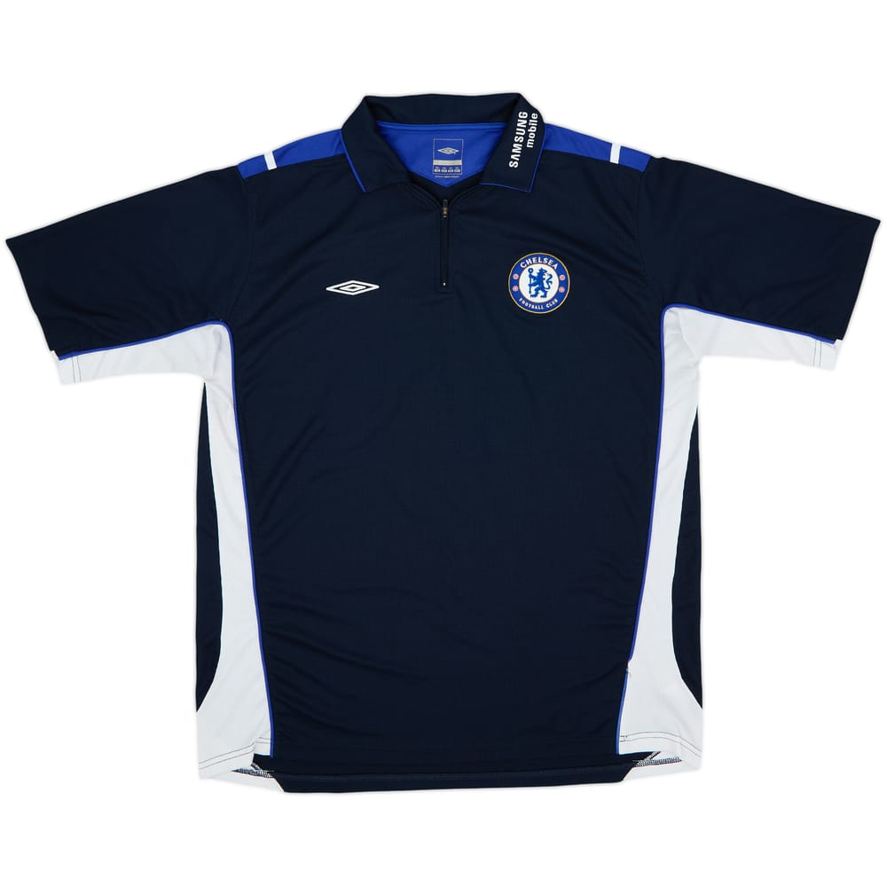 2005-06 Chelsea Umbro 1/4 Zip Polo Shirt - 9/10 - (XXL)