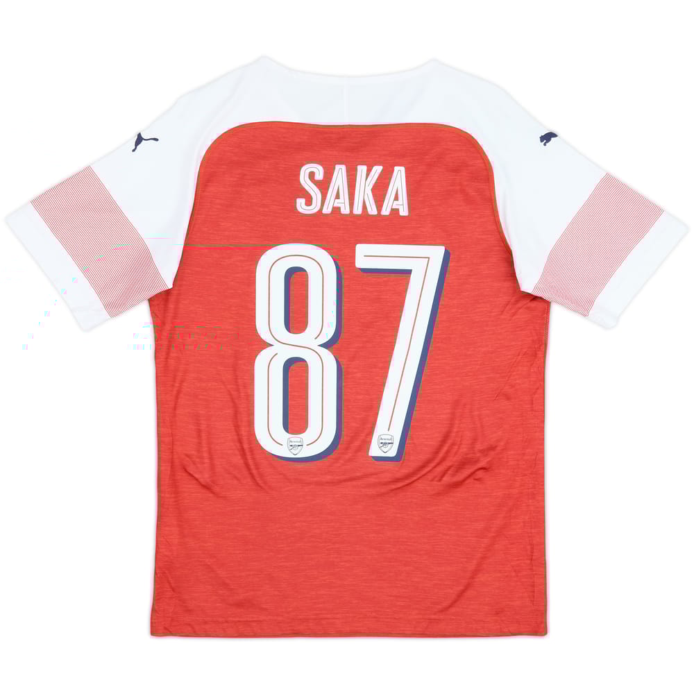 2018-19 Arsenal Home Shirt Saka #87 - 6/10 - (S)