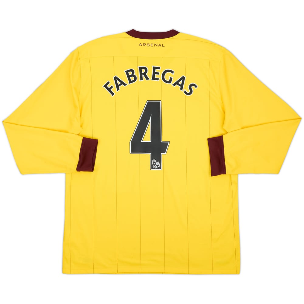2010-13 Arsenal Away L/S Shirt Fabregas #4 - 6/10 - (L)