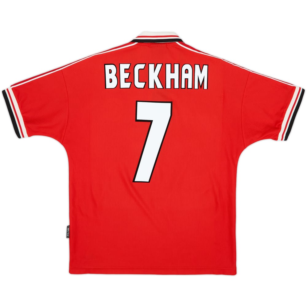 1998-00 Manchester United Home Shirt Beckham #7 - 7/10 - (M)