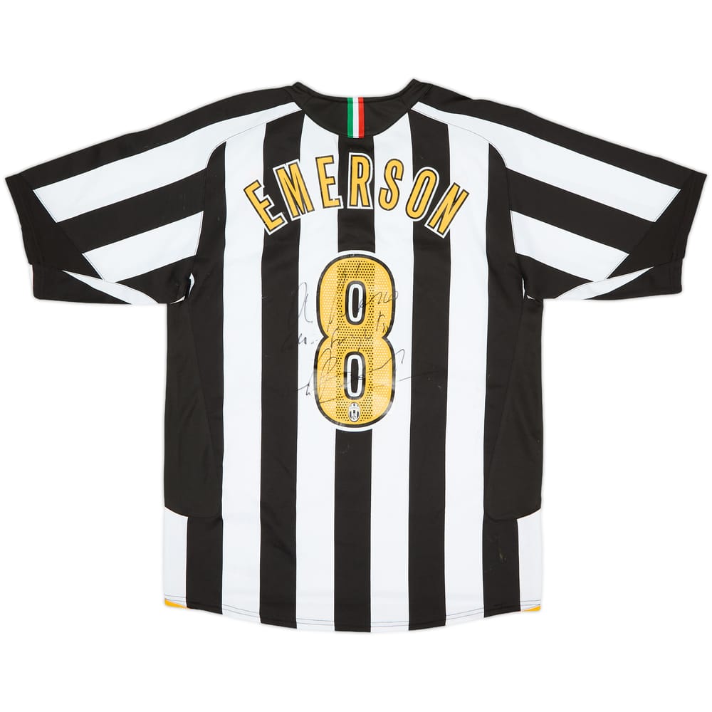 2005-06 Juventus Signed Home Shirt Emerson #8 (M)